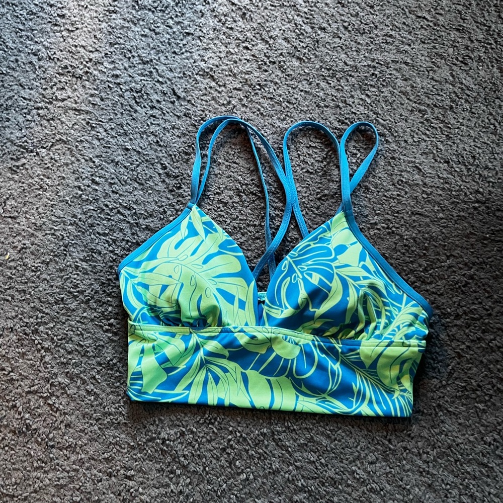 Small, Victoria Secret bathing suit, blue and neon green